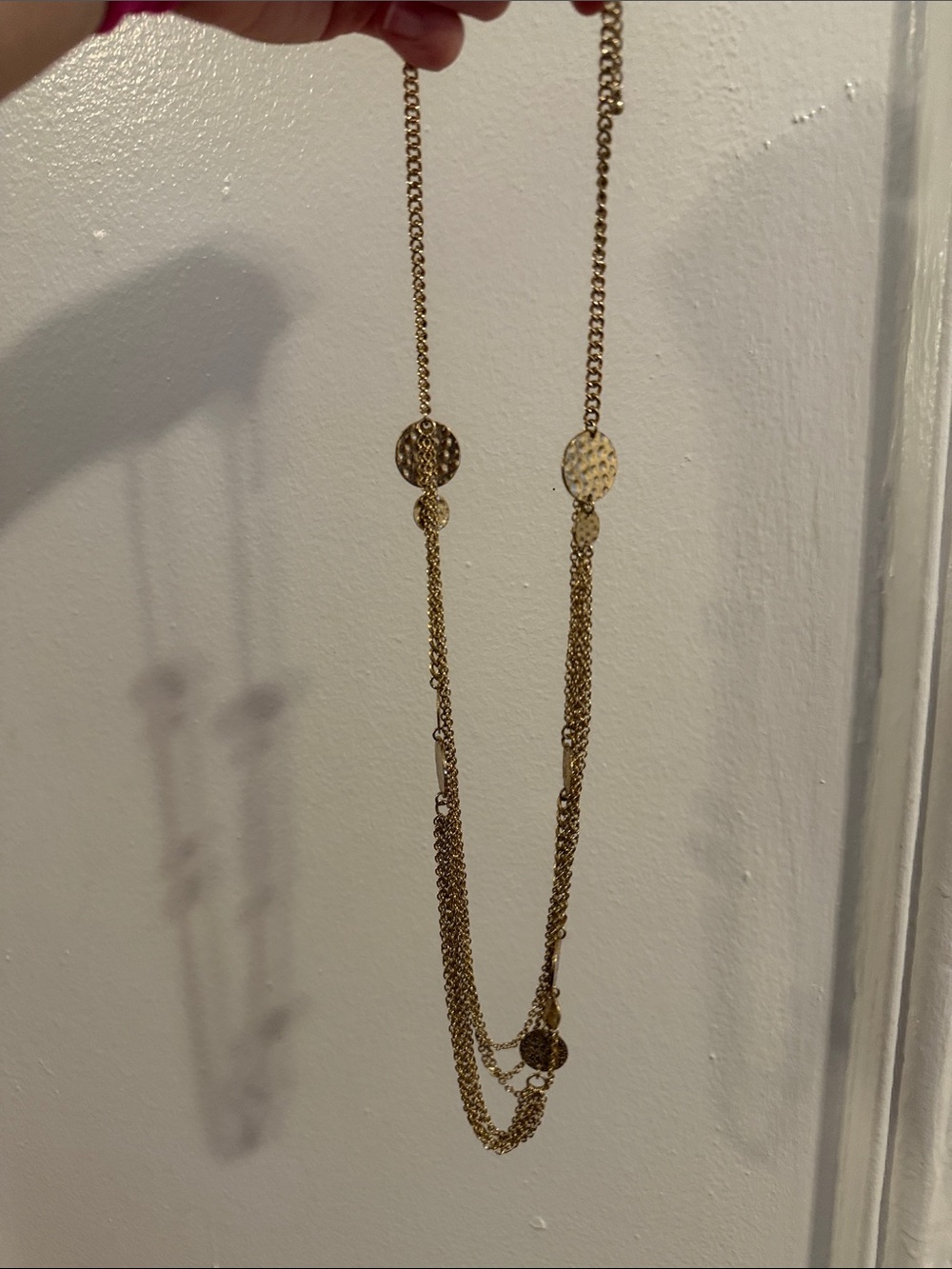 Elegant Gold Multi-Layer Disc Necklace - Women Jewelry